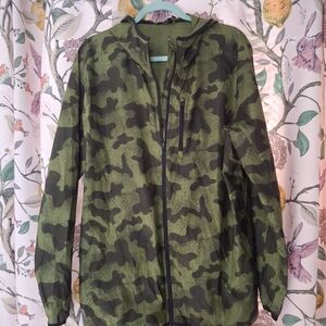 adidas Green Camouflage Lightweight Jacket